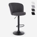 Verstelbare modern design barkruk in stof Calgary Aanbieding