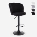 Verstelbare modern design barkruk in stof Calgary Korting