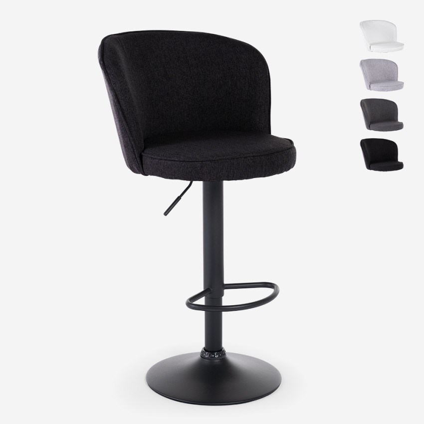 Verstelbare modern design barkruk in stof Calgary Korting Verstelbare modern design barkruk in stof Calgary Korting