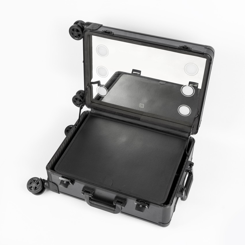 Professionele make-up trolley met LED-lampen en spiegel Eva M Aanbieding Professionele make-up trolley met LED-lampen en spiegel Eva M Aanbieding