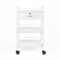 Schoonheidsspecialiste-kapperstrolley met 4 wielen, lade en planken Gordon Aanbieding