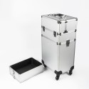 Schoonheidsspecialiste trolley make-up koffer met 4 wielen Sirius Kortingen