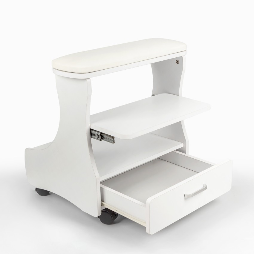 Voetenbankje voor pedicure met kussen, lade en 4 wielen Kaekoon Aanbieding Voetenbankje voor pedicure met kussen, lade en 4 wielen Kaekoon Aanbieding