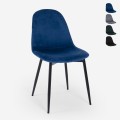 Modern design fluwelen eetkamerstoel Lozan Aanbieding