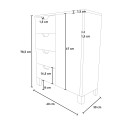 Ladekast met 4 laden en een deur voor badkamer of slaapkamer Rendel 