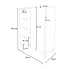 Ladekast met 4 laden en een deur voor badkamer of slaapkamer Rendel 