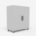 Mobiele badkamer wastafel onderkast met kastje met 2 deuren en 2 planken modern Biston Kortingen