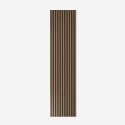 4 x decoratieve akoestische wandpanelen 240x60cm in donker Walnoothout Kover-NS Korting