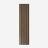 4 x decoratieve akoestische wandpanelen 240x60cm in donker Walnoothout Kover-NS Korting