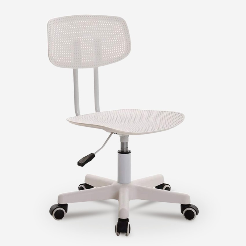 Verstelbare ergonomische witte bureaustoel Riverside Aanbieding