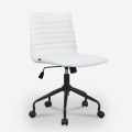 Ergonomisch verstelbare design bureaustoel in witte stof Zolder Light Aanbieding
