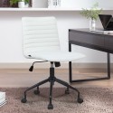 Ergonomisch verstelbare design bureaustoel in witte stof Zolder Light Verkoop