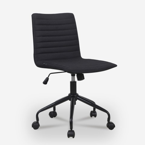 Ergonomisch verstelbare design bureaustoel in zwarte stof Zolder Dark Aanbieding