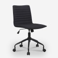 Ergonomisch verstelbare design bureaustoel in zwarte stof Zolder Dark Aanbieding