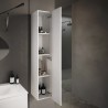 Moderne witte hoogglans badkamerkolom hangend meubel 1 deur Bove Korting