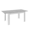 Uitschuifbare tafel 90x137-185cm glanzend wit cementgrijs Sly Basic Aanbod