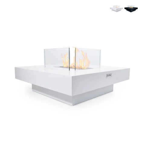 Bio-ethanol haard voor binnen en buiten vierkant 70x70cm Panarea Aanbieding