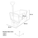 Opvouwbare bagagewagen voor tuin, camping en strand Marty Karakteristieken