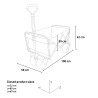 Opvouwbare bagagewagen voor tuin, camping en strand Marty Karakteristieken