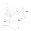 Opvouwbare bolderkar met 4 wielen en 80 kg capaciteit Timmy Model