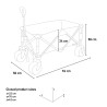 Opvouwbare bolderkar met 4 wielen en 80 kg capaciteit Timmy Model