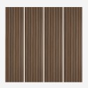 4 x decoratieve akoestische wandpanelen 240x60cm in donker Walnoothout Kover-NS Aanbieding