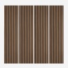 4 x decoratieve akoestische wandpanelen 240x60cm in donker Walnoothout Kover-NS Aanbieding
