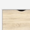 Dressoir in Scandinavische stijl met 2 deuren en 3 laden in wit en hout Kinitoo Model
