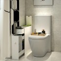 Mobiele opbergruimte voor de badkamer, ruimtebesparend slank formaat 17x48x60cm Moposh Aanbod