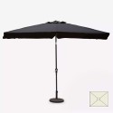 Zwarte rechthoekige tuinparasol met middenpaal 3x2 m Rios Dark Aanbod