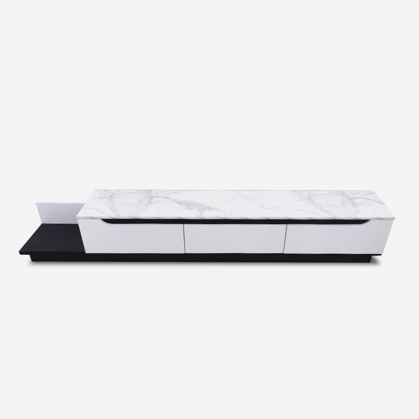 Modern design tv-meubel in hout met marmereffect 220 cm Condian Aanbieding