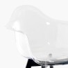 Moderne transparante polycarbonaat fauteuil met houten poten Arinor Kosten