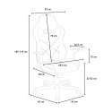 Ergonomische gaming kantoorstoel met lendenkussen Estoril Catalogus