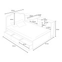 Frans bed 120x190 cm  met opbergruimte Sorik Karakteristieken
