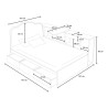 Frans bed 120x190 cm  met opbergruimte Sorik Karakteristieken