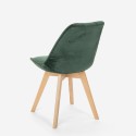 Scandinavische design stoel in fluweel hout met kussen voor keukenbar restaurant Dolphin Lux Karakteristieken