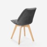 Scandinavisch design houten stoel met fluwelen stof Dolphin Lux 