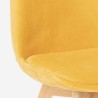 Scandinavisch design houten stoel met fluwelen stof Dolphin Lux Aankoop