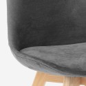 Scandinavisch design houten stoel met fluwelen stof Dolphin Lux 