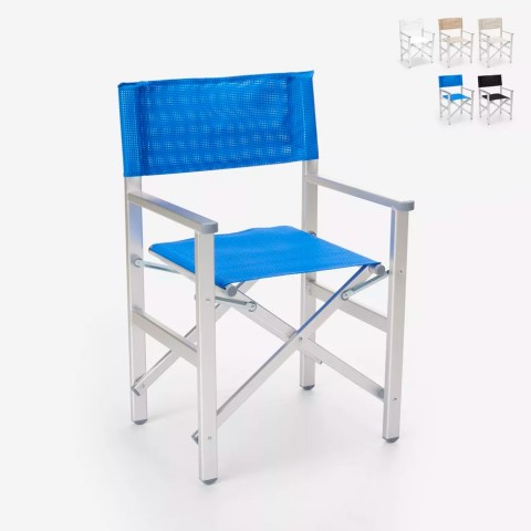 Opvouwbare strandstoel draagbaar aluminium textilene Regista Gold Aanbieding