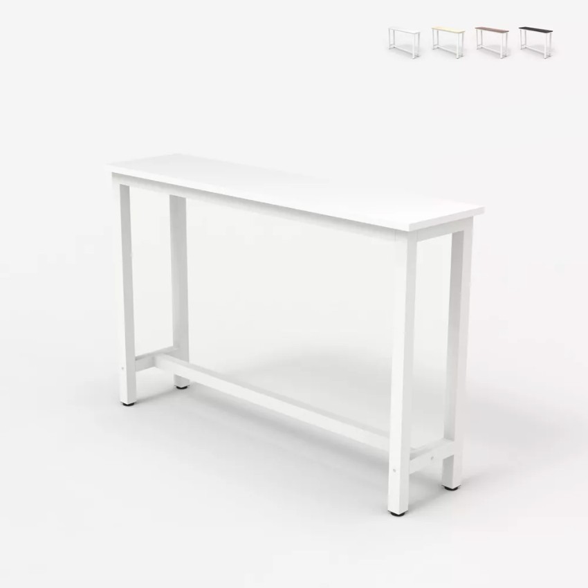 Consoletafel entreemeubel 120 x 40 cm van hout en wit metaal Welcome Light Kosten Consoletafel entreemeubel 120 x 40 cm van hout en wit metaal Welcome Light Kosten