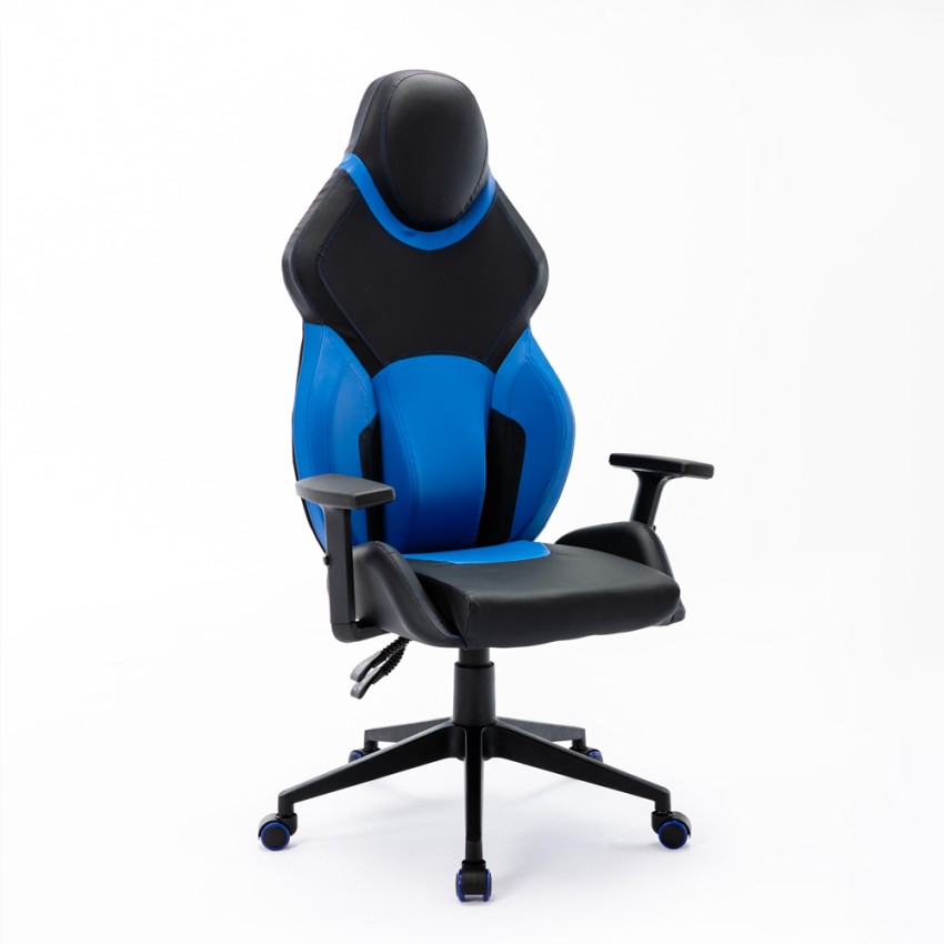 Verstelbare ergonomische kunstleren gaming bureaustoel Portimao Sky Aanbieding Verstelbare ergonomische kunstleren gaming bureaustoel Portimao Sky Aanbieding