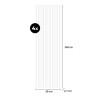 4 x decoratieve akoestische wandpanelen 240x60cm in donker Walnoothout Kover-NS Keuze