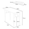 Opvouwbaar ruimtebesparend bureau voor smart working Foldesk 100x60 cm 