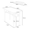 Opvouwbaar ruimtebesparend bureau met 2 niveaus 100x60 cm Foldesk Plus 