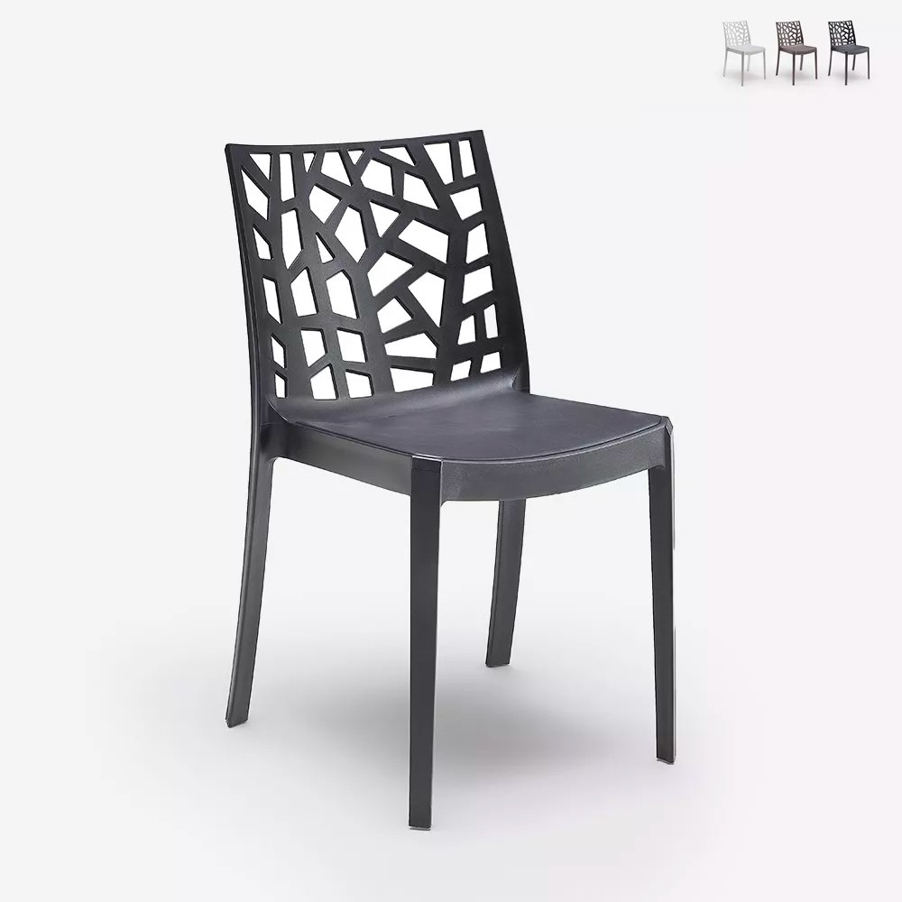 Set van 23 moderne en stapelbare stoelen Matrix BICA voor restaurant of bar