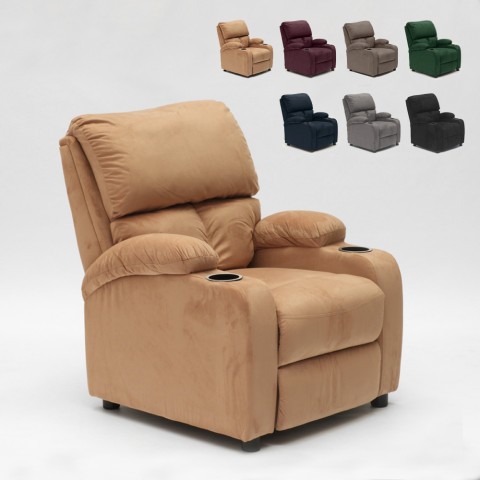 Relaxfauteuil van Fluweel Microvezel met Voetensteun Laura Aanbieding