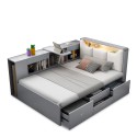 Queensize bed 120x190 cm met opbergruimte en nachtkastje Stellan Verkoop