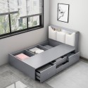 Queensize bed 120x190 cm met opbergruimte en nachtkastje Stellan Aanbod