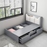 Queensize bed 120x190 cm met opbergruimte en nachtkastje Stellan Aanbod